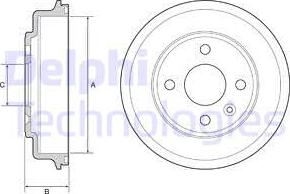 Delphi BF554-C - Brake Drum autospares.lv