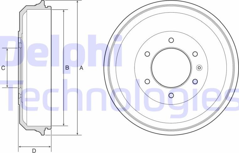 Delphi BF569 - Brake Drum autospares.lv