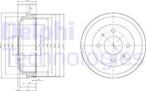 Delphi BF519 - Brake Drum autospares.lv