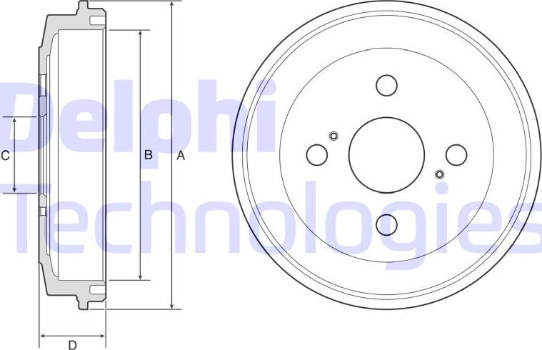 Delphi BF588 - Brake Drum autospares.lv