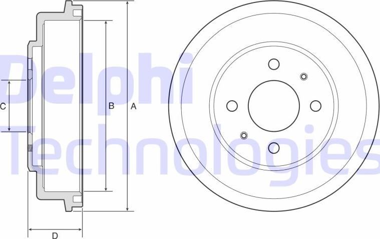 Delphi BF582 - Brake Drum autospares.lv