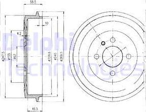 Delphi BF156 - Brake Drum autospares.lv