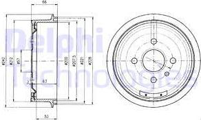 Delphi BF102 - Brake Drum autospares.lv