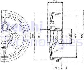 Delphi BF392 - Brake Drum autospares.lv