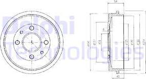 Delphi BF200 - Brake Drum autospares.lv