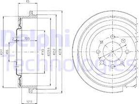 Delphi BF273 - Brake Drum autospares.lv