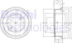 Delphi BF2 - Brake Drum autospares.lv