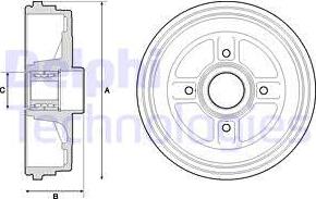 Delphi BFR496 - Brake Drum autospares.lv