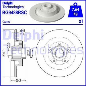 Delphi BG9488RSC - Brake Disc autospares.lv