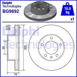 Delphi BG9692 - Brake Disc autospares.lv