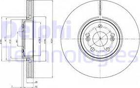 Delphi BG9687 - Brake Disc autospares.lv