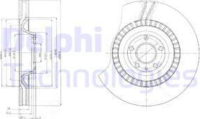 Delphi BG9065C - Brake Disc autospares.lv