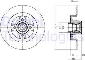 Delphi BG9030RSC - Brake Disc autospares.lv