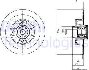 Delphi BG9028RSC - Brake Disc autospares.lv