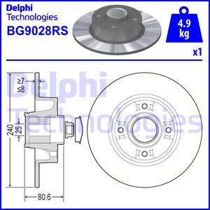 Delphi BG9028RS - Brake Disc autospares.lv