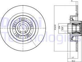 Delphi BG9027RS - Brake Disc autospares.lv