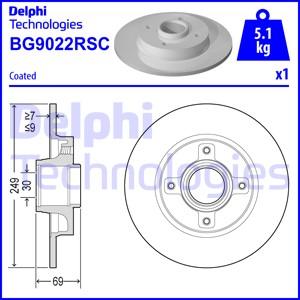 Delphi BG9022RSC-18B1 - Brake Disc autospares.lv