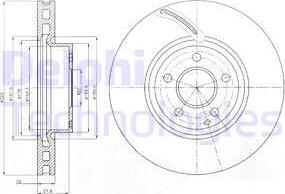 Delphi BG9075C-19B1 - Brake Disc autospares.lv