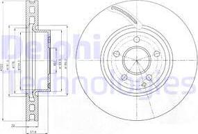 Delphi BG9075 - Brake Disc autospares.lv