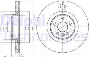 Delphi BG9077 - Brake Disc autospares.lv