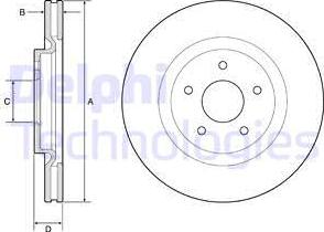 Delphi BG9195C - Brake Disc autospares.lv