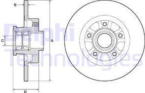 Delphi BG9190RSC - Brake Disc autospares.lv