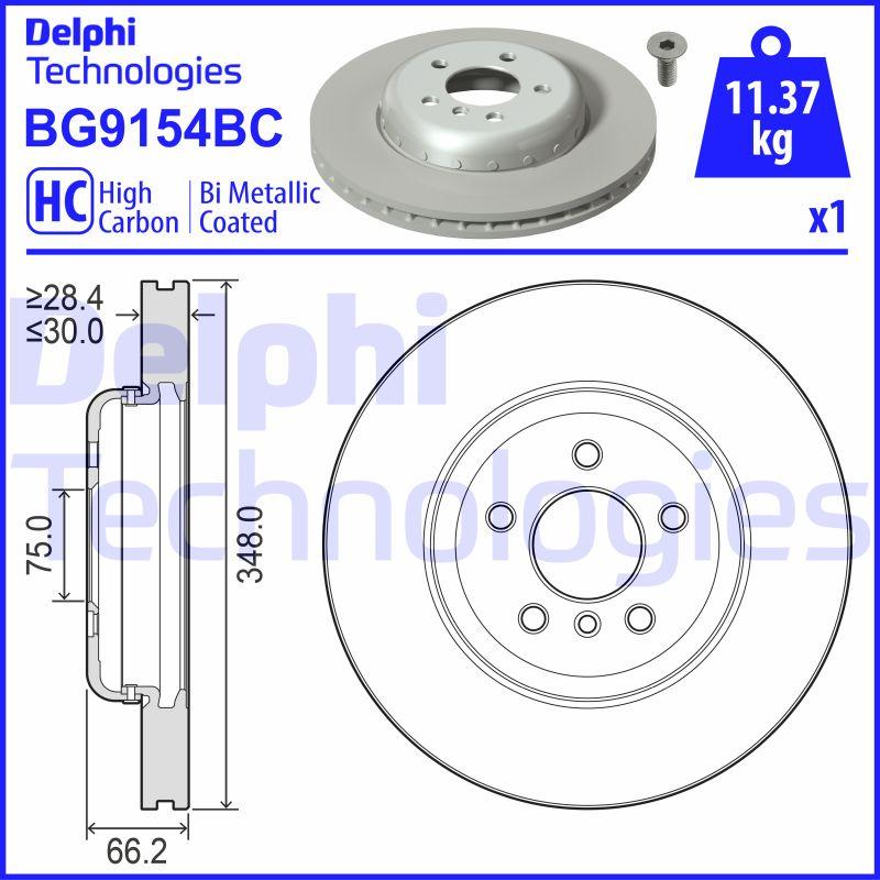 Delphi BG9154BC - Brake Disc autospares.lv