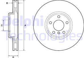 Delphi BG9155C - Brake Disc autospares.lv