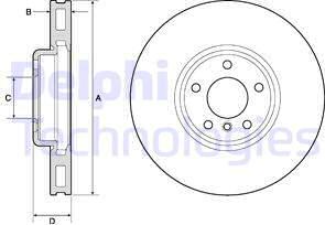 Delphi BG9156C - Brake Disc autospares.lv