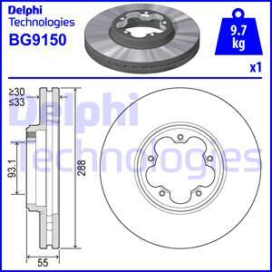 Delphi BG9150 - Brake Disc autospares.lv