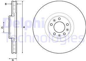 Delphi BG9151C-18B1 - Brake Disc autospares.lv