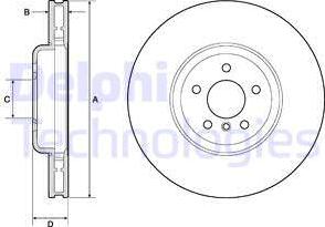 Delphi BG9160C - Brake Disc autospares.lv