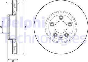 Delphi BG9168C - Brake Disc autospares.lv