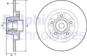 Delphi BG9113RS - Brake Disc autospares.lv