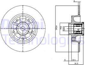 Delphi BG9112RSC - Brake Disc autospares.lv