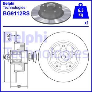 Delphi BG9112RS - Brake Disc autospares.lv