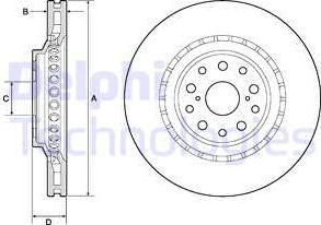 Delphi BG9187C - Brake Disc autospares.lv