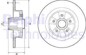 Delphi BG9136RSC - Brake Disc autospares.lv