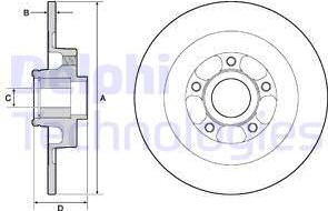 Delphi BG9138RSC - Brake Disc autospares.lv