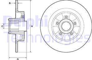 Delphi BG9133RSC - Brake Disc autospares.lv