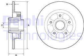 Delphi BG9132RS - Brake Disc autospares.lv
