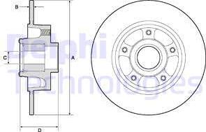 Delphi BG9137RS - Brake Disc autospares.lv