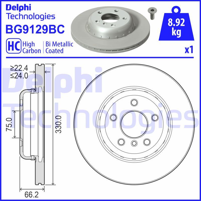 Delphi BG9129BC - Brake Disc autospares.lv