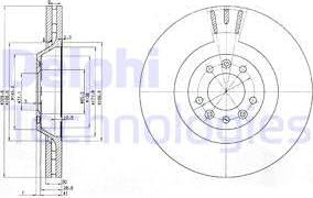 Delphi BG9844 - Brake Disc autospares.lv