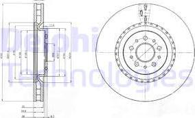 Delphi BG9843 - Brake Disc autospares.lv