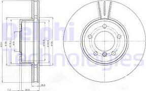 Delphi BG9871 - Brake Disc autospares.lv