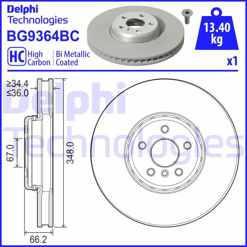 Delphi BG9364BC - Brake Disc autospares.lv