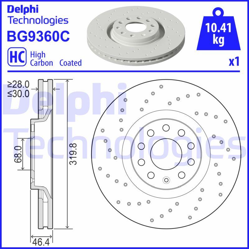 Delphi BG9360C - Brake Disc autospares.lv