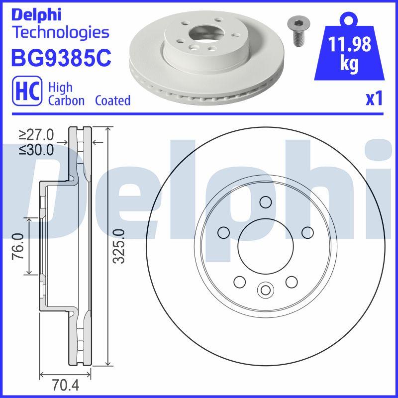 Delphi BG9385C - Brake Disc autospares.lv