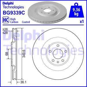 Delphi BG9339C - Brake Disc autospares.lv